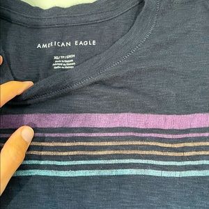 AMERICAN EAGLE stripes crop top super soft